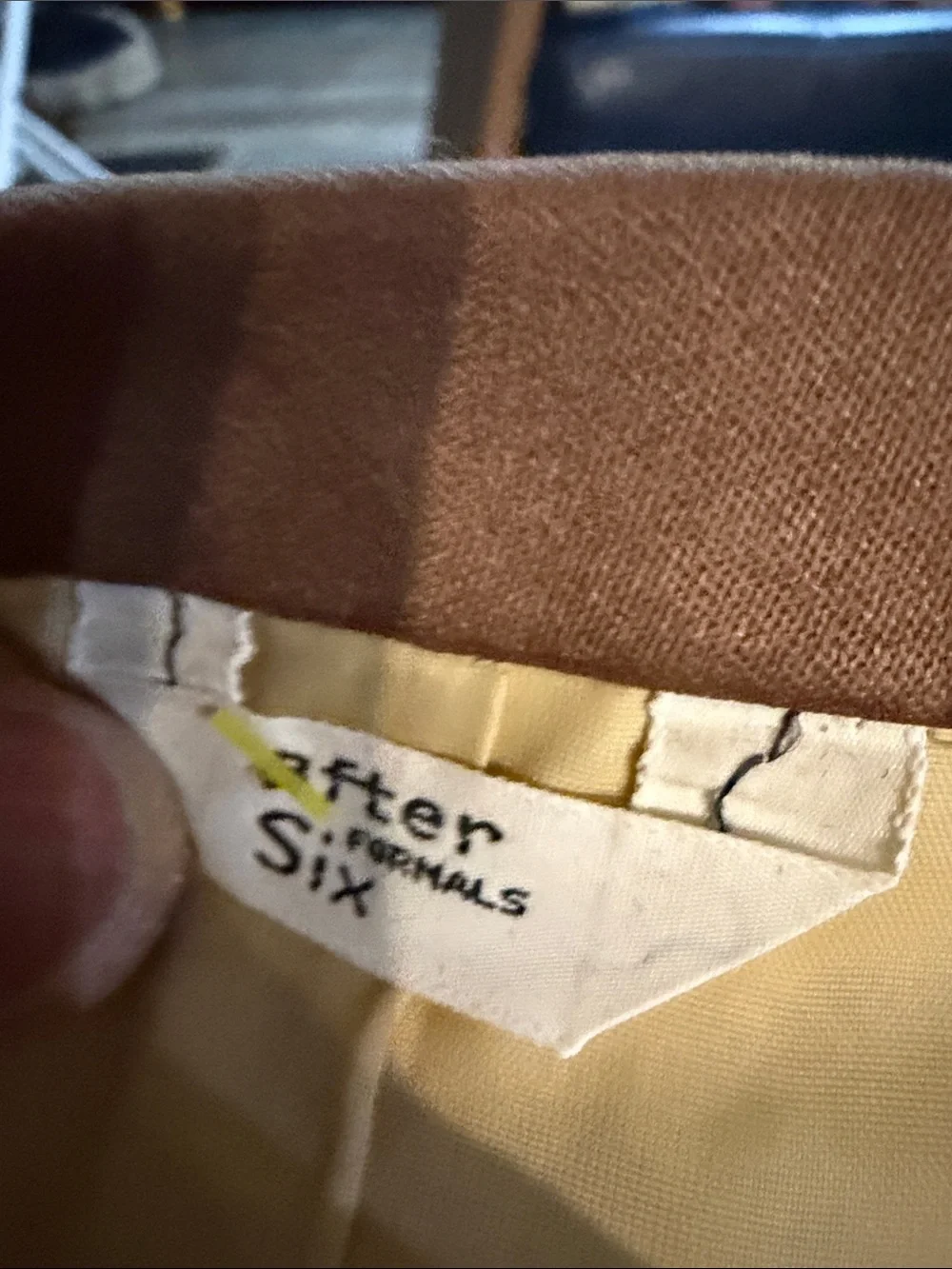 1970’s Vintage After Six Classic Men’s Tan Blazer with Contrast Trim
